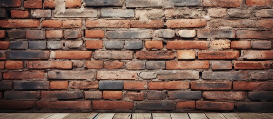Fototapeta premium Background with a textured brick wall used in construction