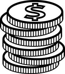 Dollar Coin Outline