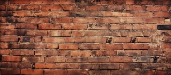 Close up of a vintage brick wall background