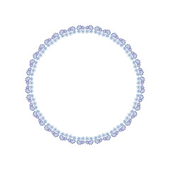 New year and Christmas wreath. Traditional winter garland on evergreen green branches, isolated on white background. Greeting card. Hand drawn Happy xmas vector retro holiday design