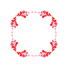 New year and Christmas wreath. Traditional winter garland on evergreen green branches, isolated on white background. Greeting card. Hand drawn Happy xmas vector retro holiday design