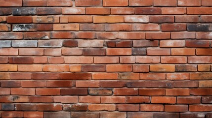 Fototapeta premium Old red brick wall background, abstract texture pattern backdrop