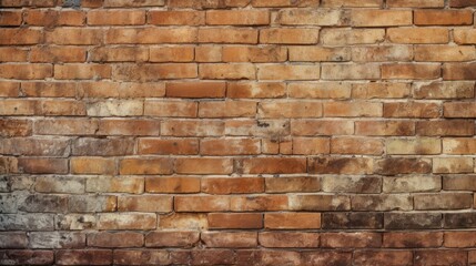 Fototapeta premium Old red brick wall background, abstract texture pattern backdrop