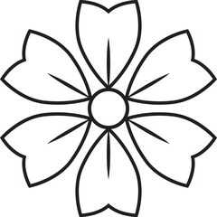 Fototapeta premium Flower outline
