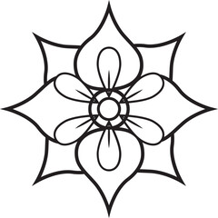 Flower outline