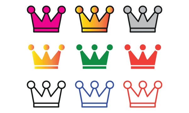 King crown icon vector 
