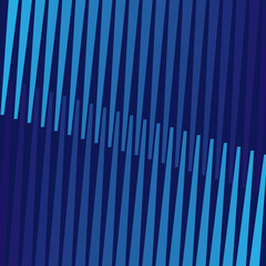 Vector abstract geometric pattern in the form of parallel sharp lines and stripes on a blue background