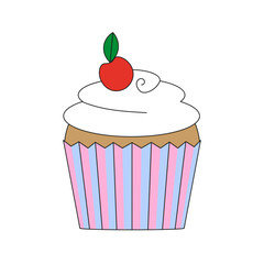 Graphic Cupcake Food Illustration / Icon