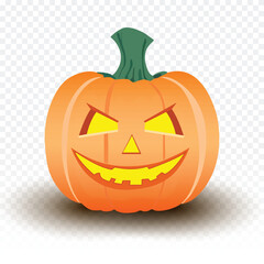 halloween pumpkin with transparent background