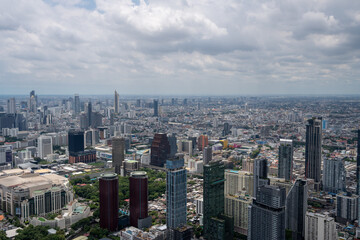 Fototapeta premium View the Cityscape and Buildings of Bangkok in Thailand Asia