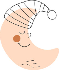 Moon Character Sleeping