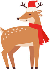 Christmas Deer With Scarf