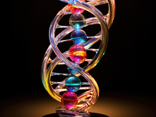 The Glass Helix: A Colorful Twist on DNA