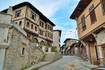 Fototapeta na wymiar View of houses in old town in Safranbolu, Turkey.