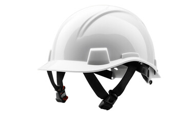 Safety Helmet in White Isolated on a Transparent Background PNG. Generative AI
