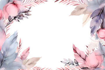 Fototapeta na wymiar frame of pink flowers
