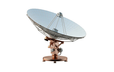 Satellite Receiver Dish Isolated on a Transparent Background PNG. Generative AI