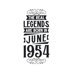 Born in June 1954 Retro Vintage Birthday, real legend are born in June 1954