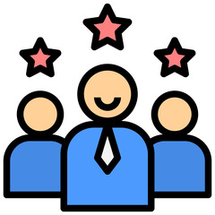 society filled outline style icon