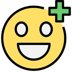 Fototapeta premium positive thinking filled outline style icon