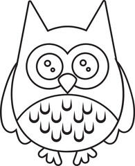 Halloween Owl Outline