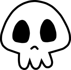 Halloween Skull Outline