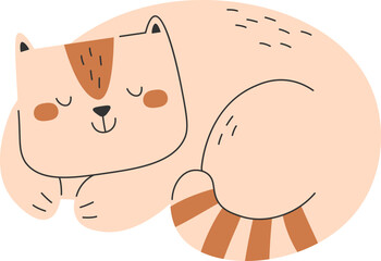 Sleeping Cat Animal