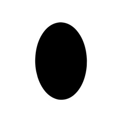 egg icon vector on white background.egg silhouette