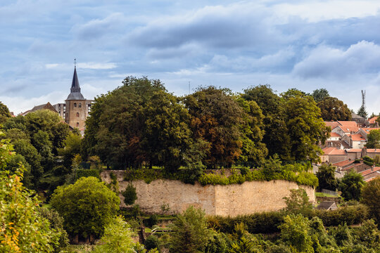Val de Briey, Meurthe-et-Moselle, panoramic view of the ramparts and the city
