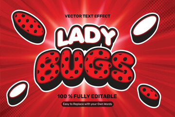 Red Ladybug Text Effect © Vectory