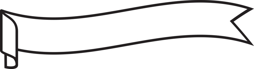 Ribbon Banner Outline