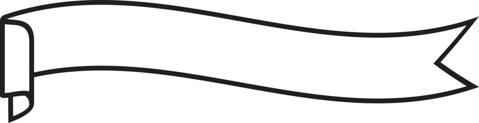 Ribbon Banner Outline