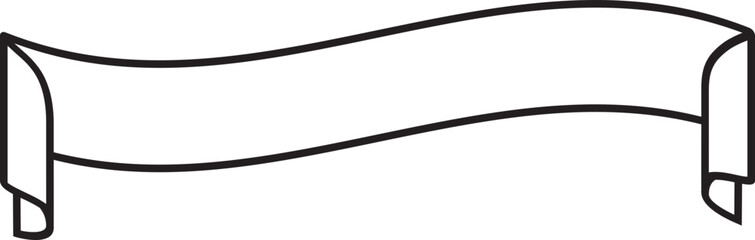 Ribbon Banner Outline