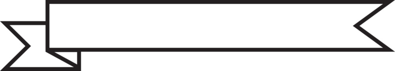 Ribbon Banner Outline