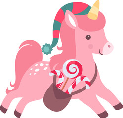 Christmas Unicorn With Candies