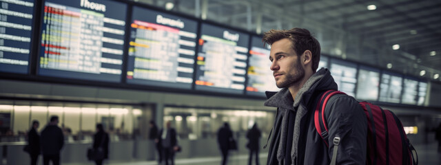 Obraz premium Portrait of a man in the airport