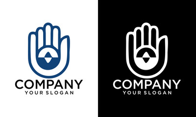 hand care logo design template. hand care vector icon illustration