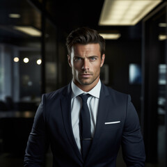 Fototapeta premium Handsome businessman looking at the camera.