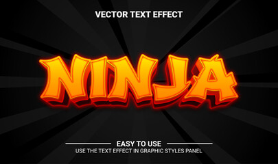 3d ninja editable text effect © Ivanovitcz
