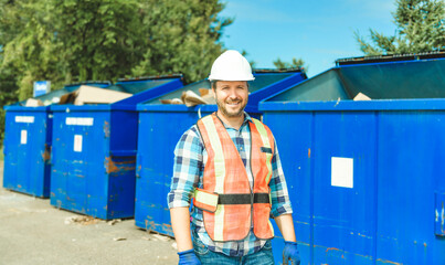 worker who recycling cardboard on recycle center