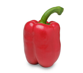 red sweet bell pepper isolated on white background,with clipping path.