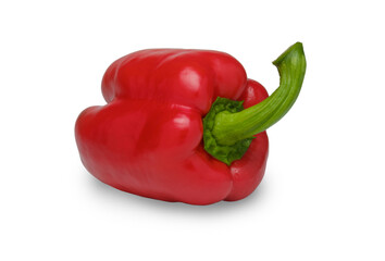 red sweet bell pepper isolated on white background,with clipping path.