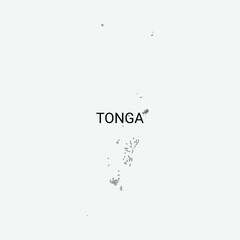 Tonga vector map with administrative divisions