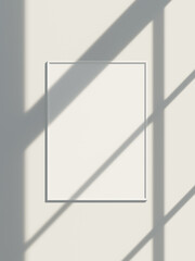 Poster mockup clean, modern, minimal frame. Empty frame Indoor interior, show text or product