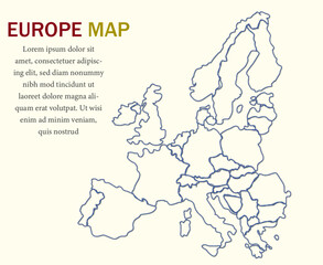 blank map of Europe printable outline map of Europe