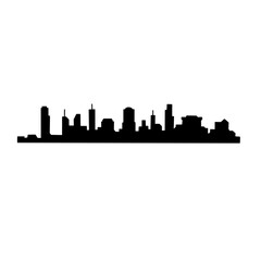 Fototapeta premium Vector silhouette of city