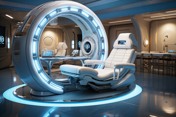 A futuristic doctor's office