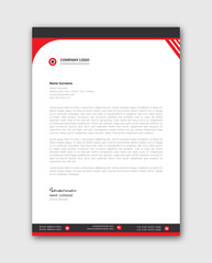 Clean and professional corporate company business letterhead flyer \template design with color variation 