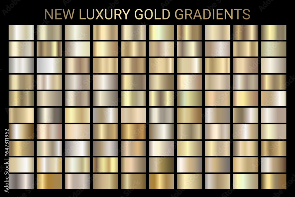 Canvas Prints gold gradients set vector