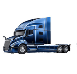 Modern electric futuristic truck on transparent background PNG
